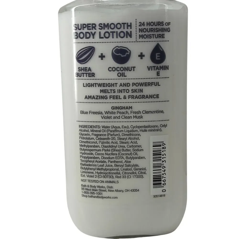 Bath Bodyworks Gingham Super Smooth Body Lotion 8 fl.oz/236 ml